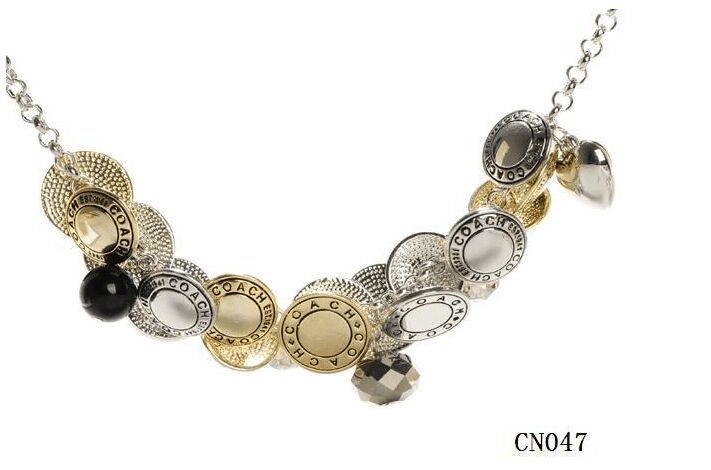 Coach Flower Pearl Gold Necklaces CZI - Click Image to Close